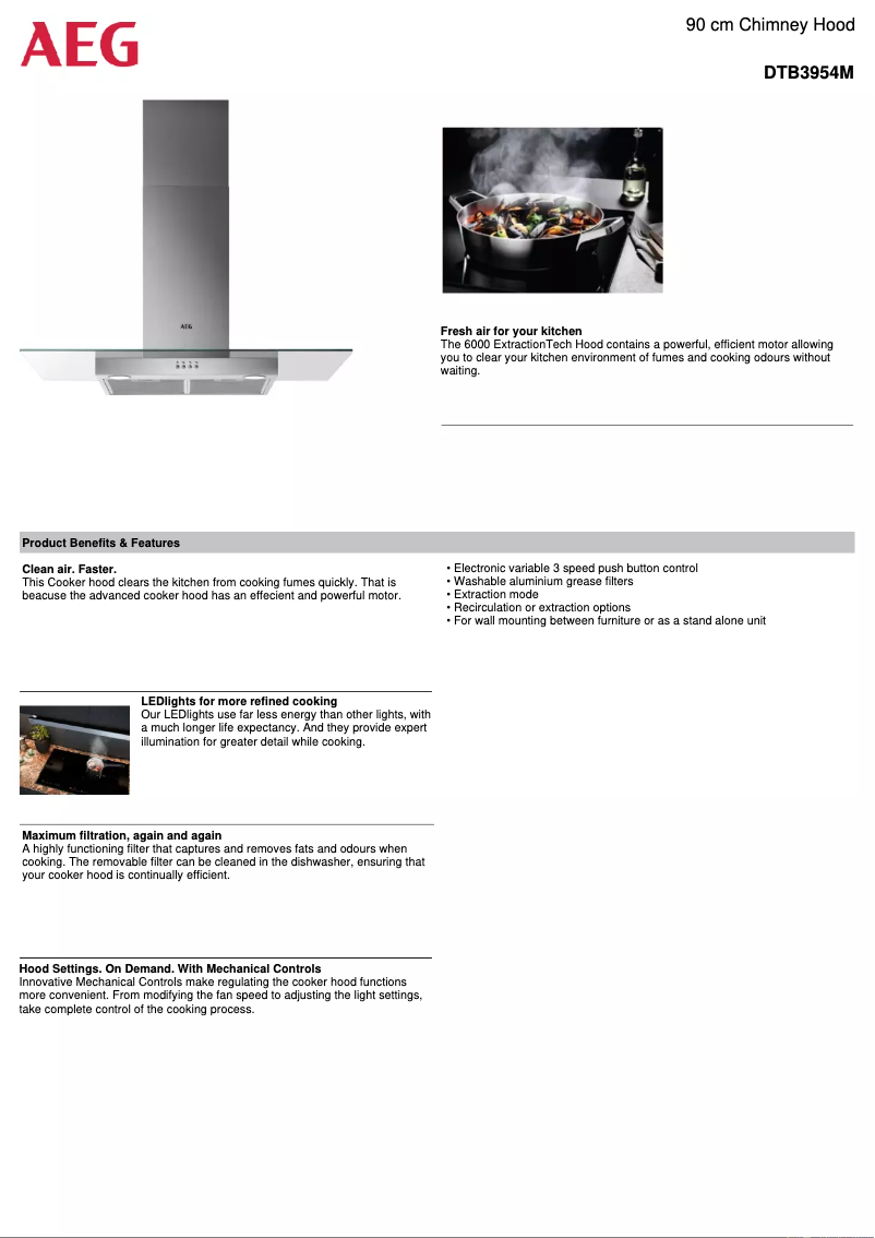 Image de la première page du manuel de l'appareil DTB3954M