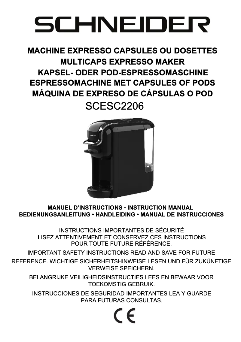 Image de la première page du manuel de l'appareil SCESC2206B