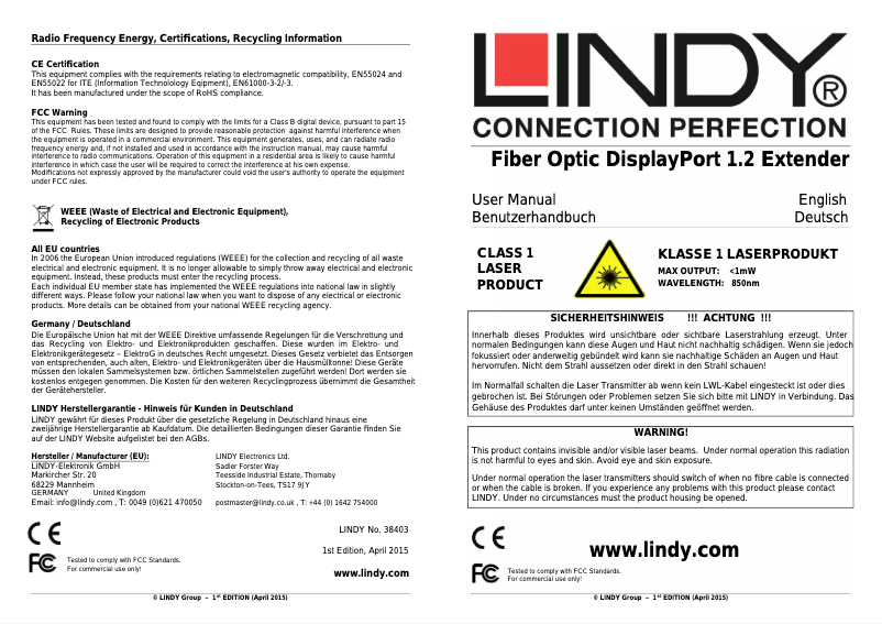 Image de la première page du manuel de l'appareil 38403