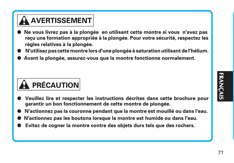 Page n°1 - Manuel utilisateur Seiko Prospex SSC741P1