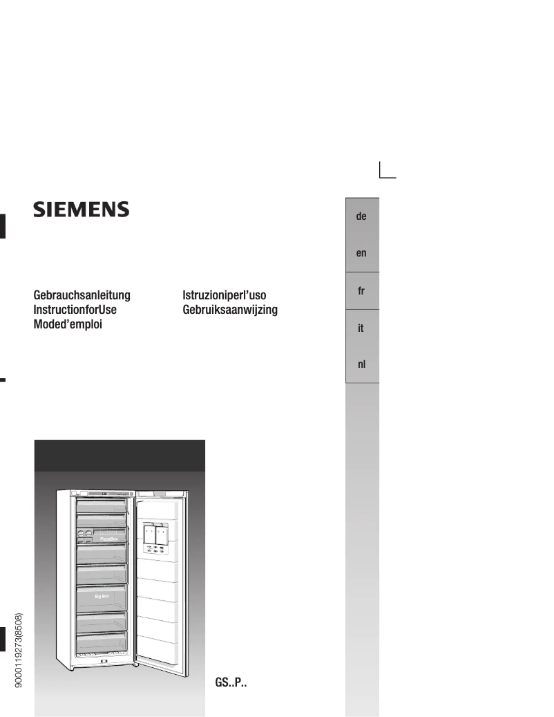 Page 1 de la notice Manuel utilisateur Siemens GS22PA31