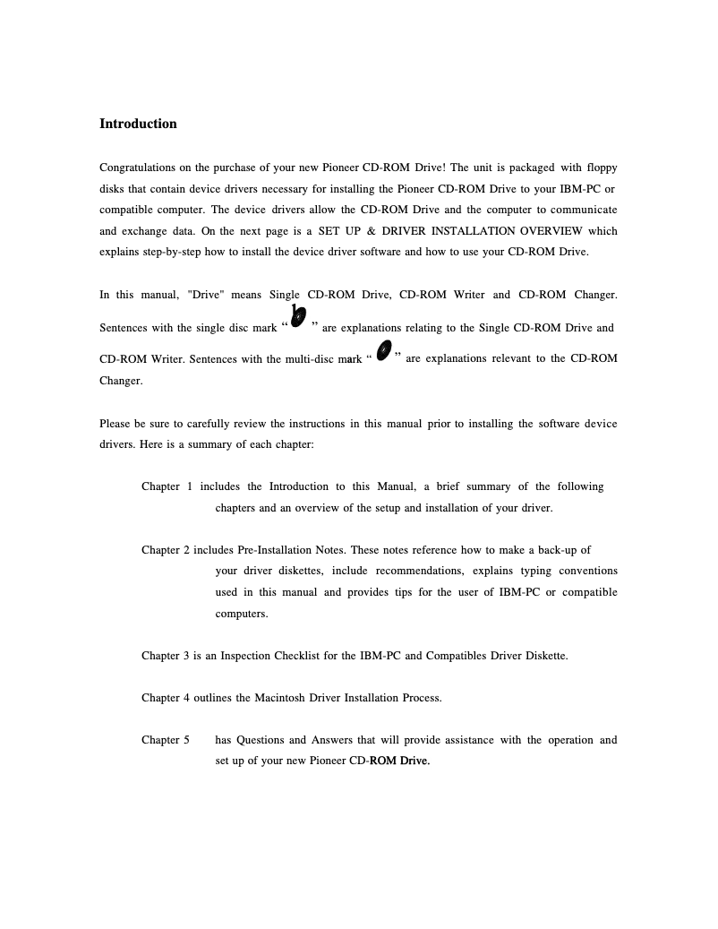 Page 1 de la notice Guide d'installation Pioneer DR-966