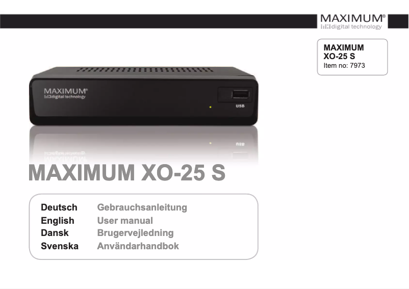 Image de la première page du manuel de l'appareil XO-25 S