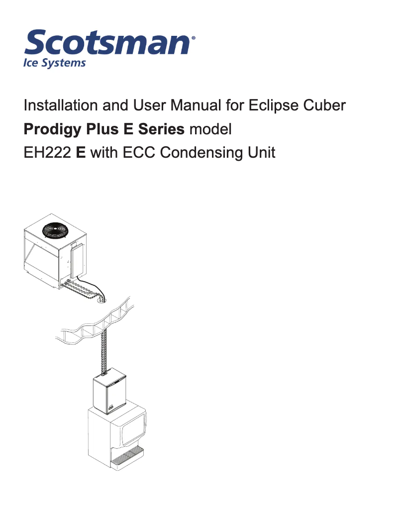 Page 1 de la notice Manuel utilisateur Scotsman EH222-E