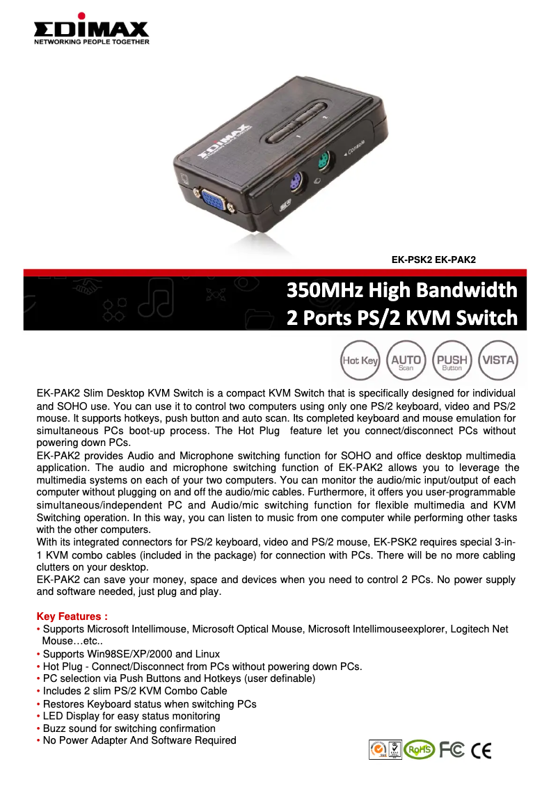 Page n°1 - Fiche technique Edimax EK-PAK2