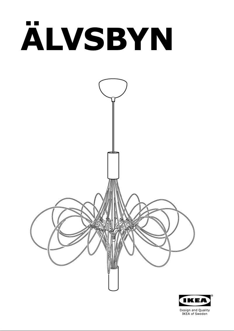 Page 1 de la notice Instructions / montage Ikea ALVSBYN