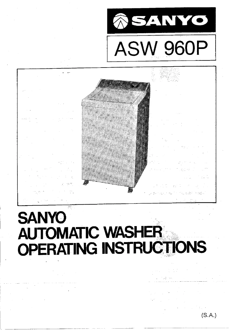 Page 1 de la notice Manuel utilisateur Sanyo ASW-960P