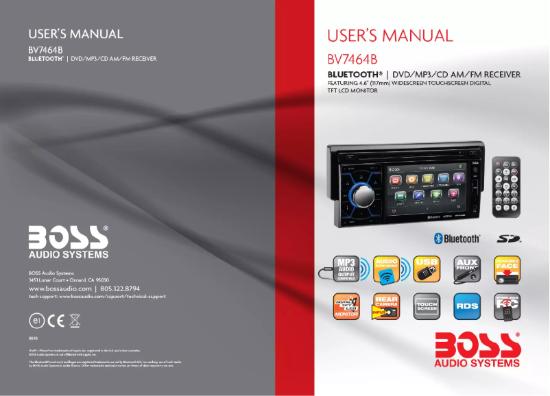 Page n°1 - Manuel utilisateur Boss BV7464B