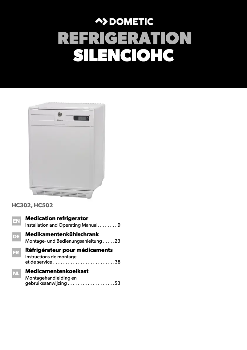 Page 1 de la notice Guide d'installation Dometic HC 502 50L