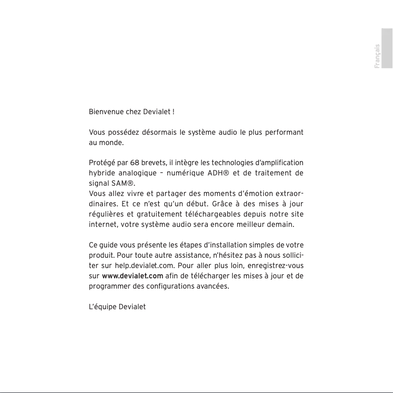 Page n°1 - Manuel utilisateur Devialet 800