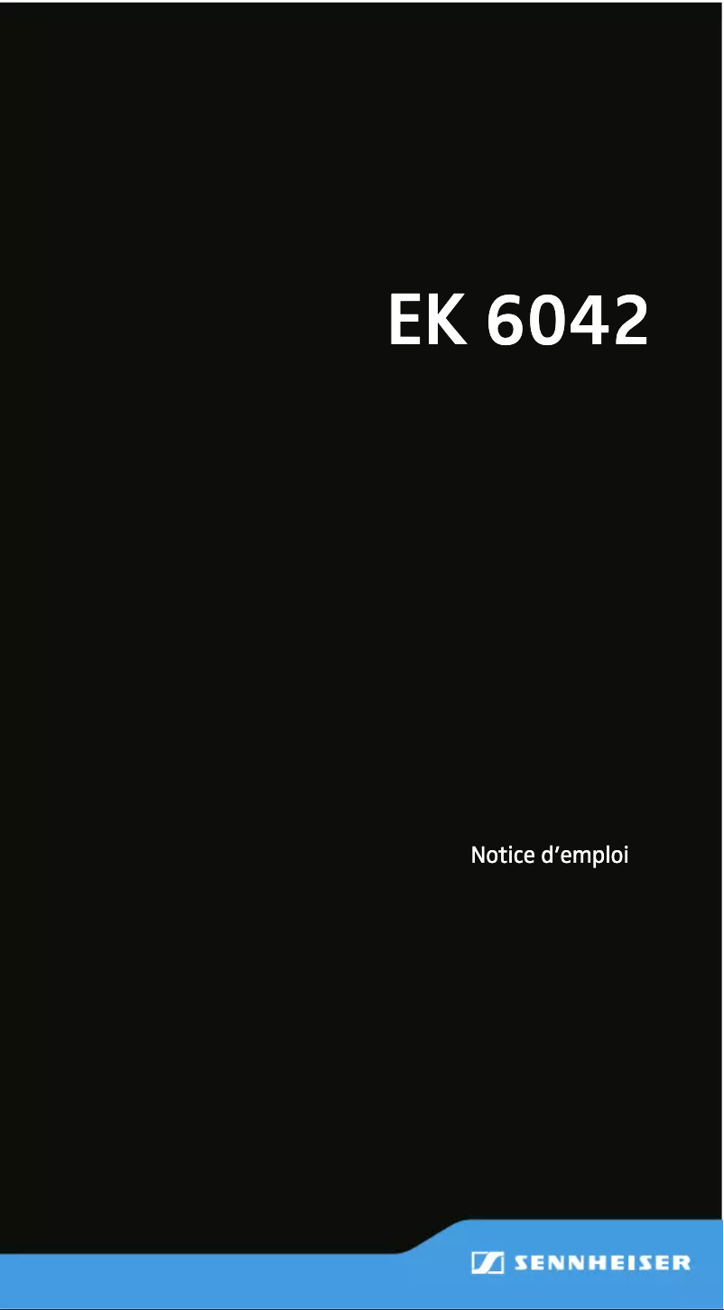 Image de la première page du manuel de l'appareil EK 6042