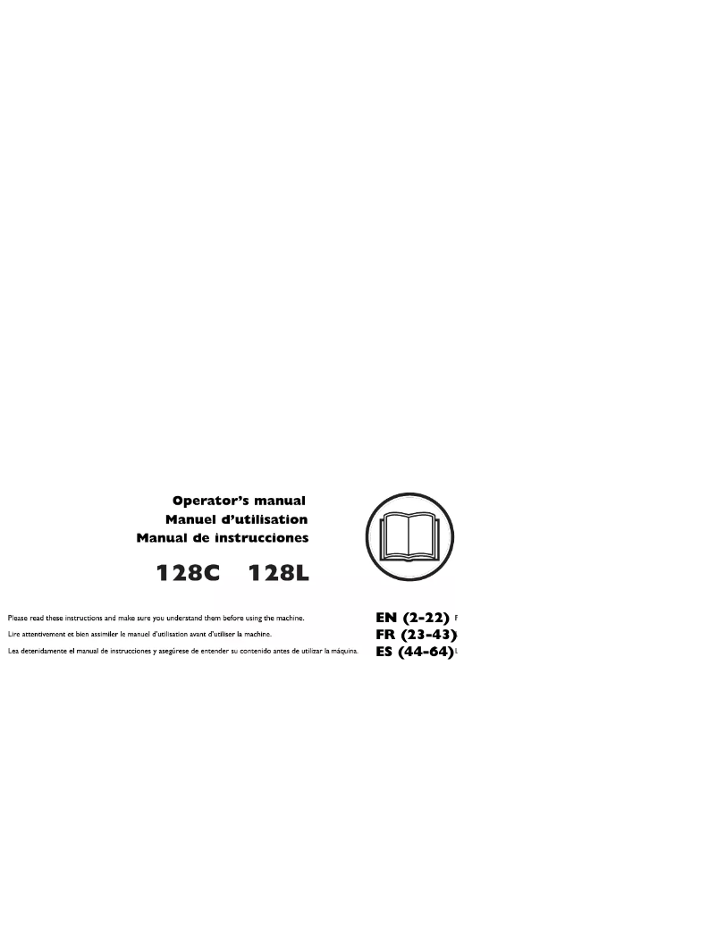 Page 1 de la notice Manuel utilisateur Husqvarna 128C