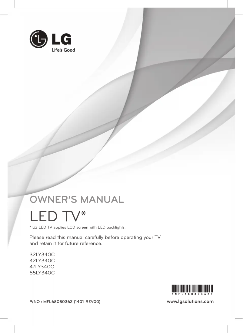 Page n°1 - Manuel utilisateur LG 29LY340C