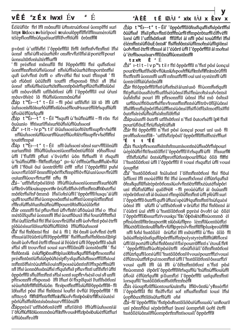 Image de la première page du manuel de l'appareil WLB3965BFIXL