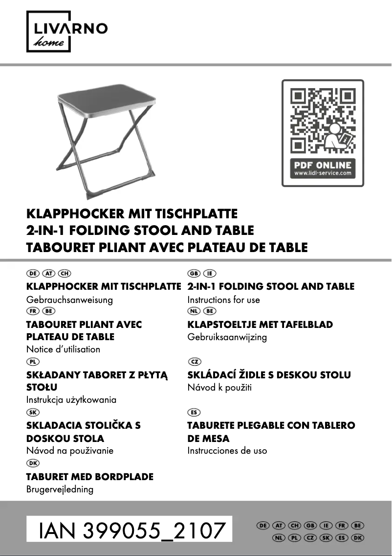 Image de la première page du manuel de l'appareil IAN 399055