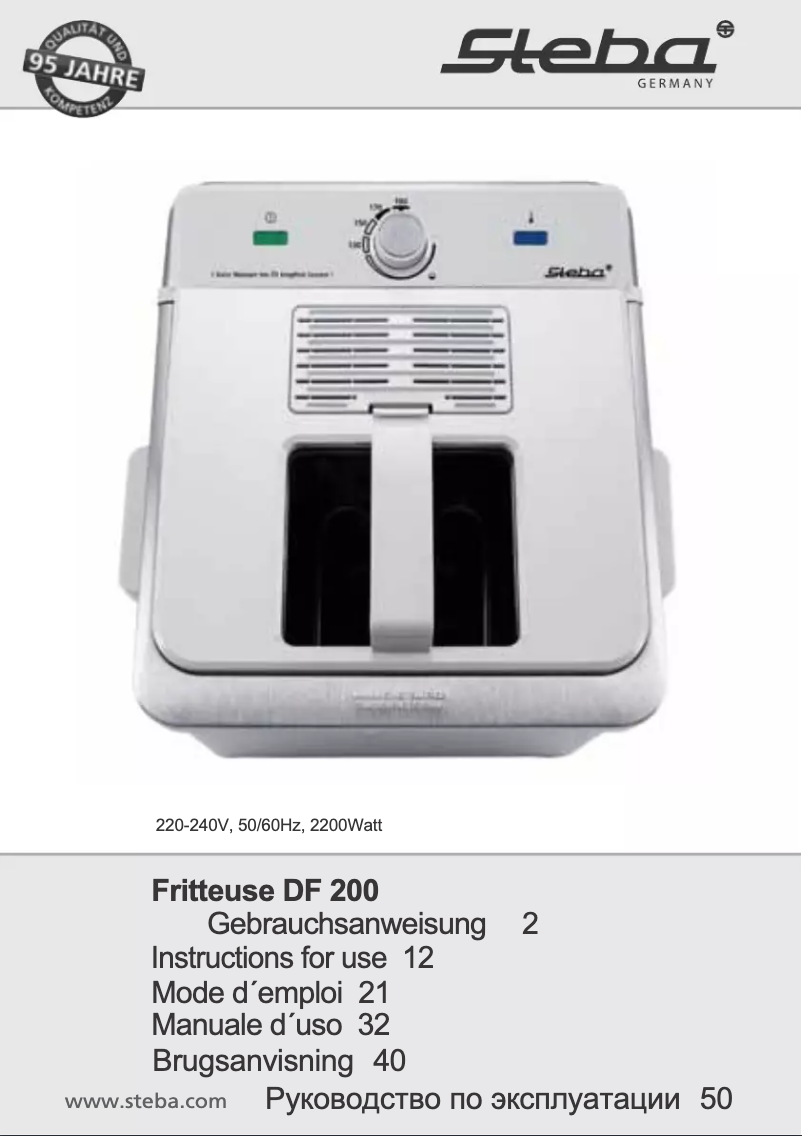 Page n°1 - Manuel utilisateur Steba DF 200