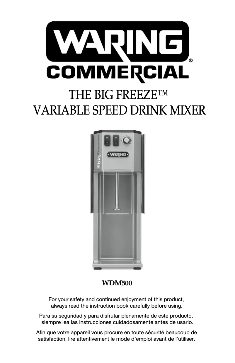 Image de la première page du manuel de l'appareil WDM500