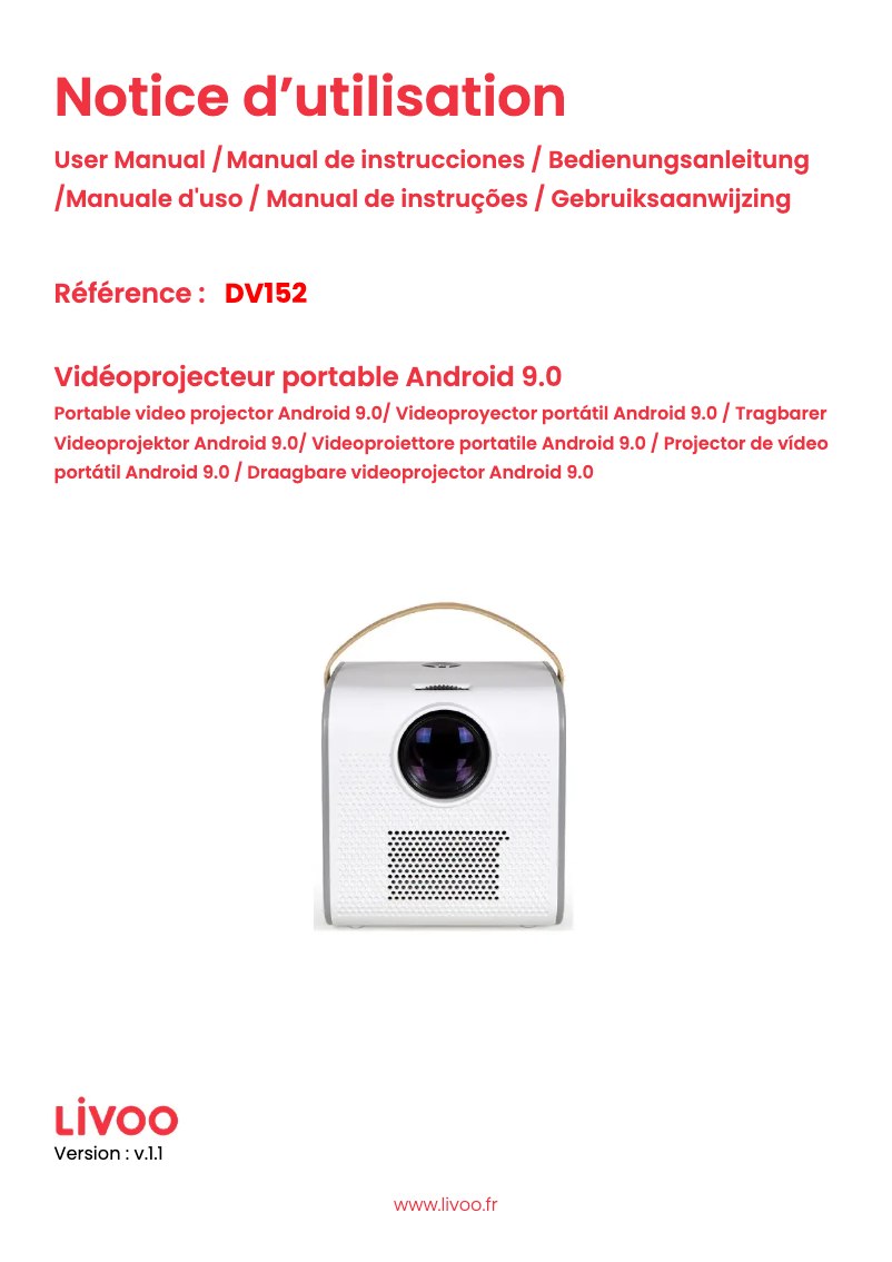 Page 1 de la notice Manuel utilisateur Livoo DV152