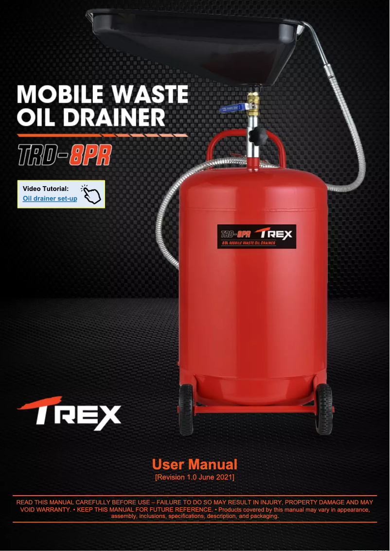 Image de la première page du manuel de l'appareil TRD-8PR