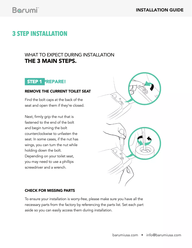 Page n°1 - Manuel utilisateur Barumi EF-BM-5000