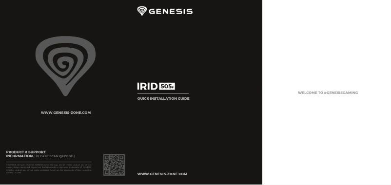 Page n°1 - Manuel utilisateur Genesis IRID 505F