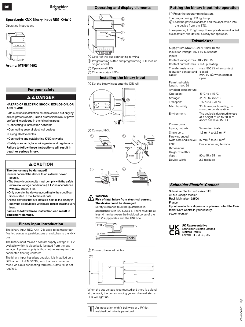 Image de la première page du manuel de l'appareil MTN644492