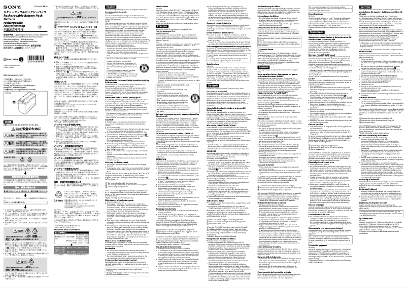 Image de la première page du manuel de l'appareil NP-F970