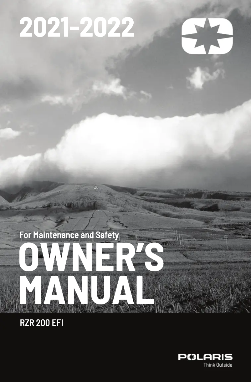 Page 1 de la notice Manuel utilisateur Polaris RZR 200 EFI (2021)