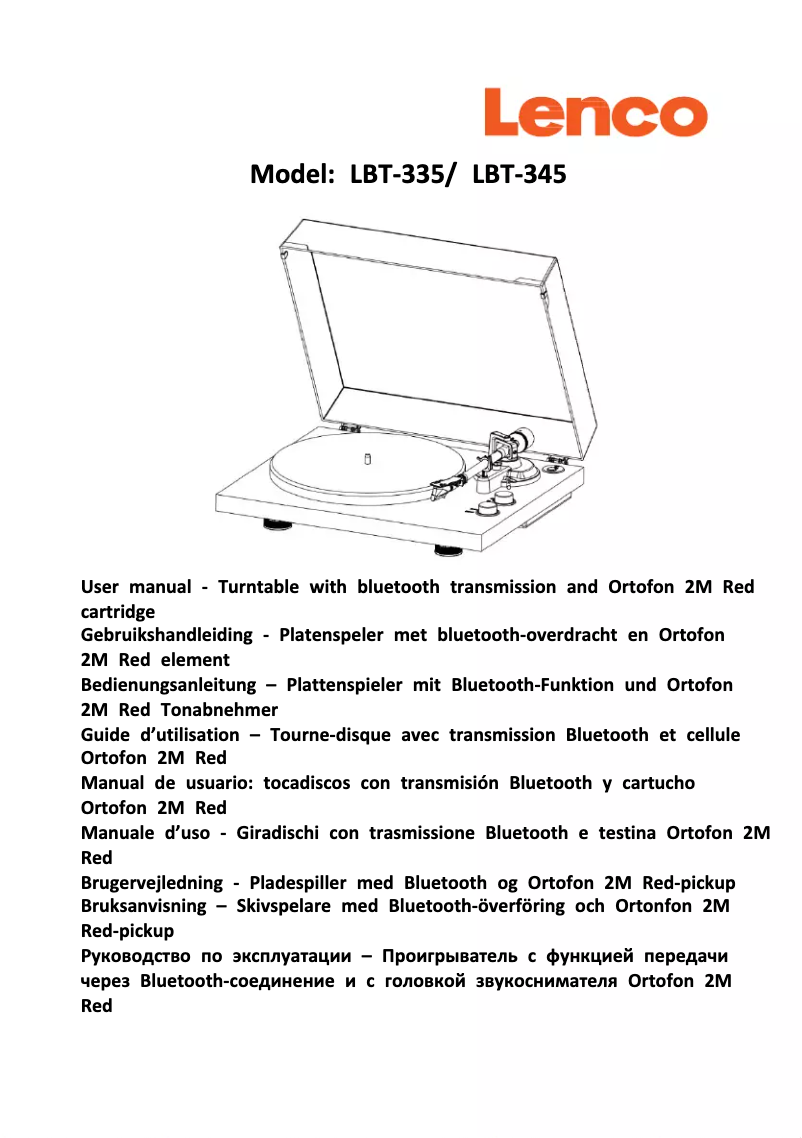 Page 1 de la notice Manuel utilisateur Lenco LBT-345