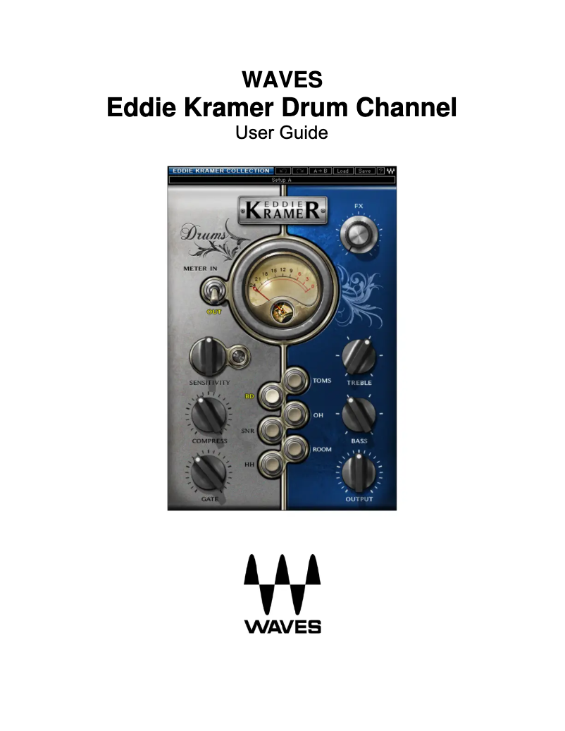 Page 1 de la notice Manuel utilisateur Waves Eddie Kramer Vocal Channel