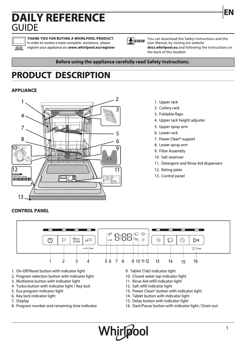 Image de la première page du manuel de l'appareil WFO 3T133 PF X