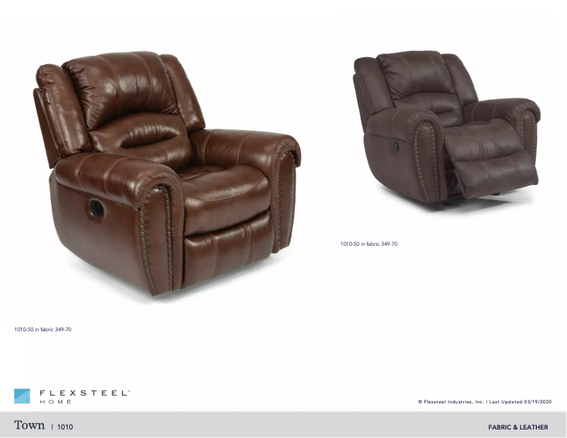 Page 1 de la notice Manuel utilisateur Flexsteel Town 1010-50