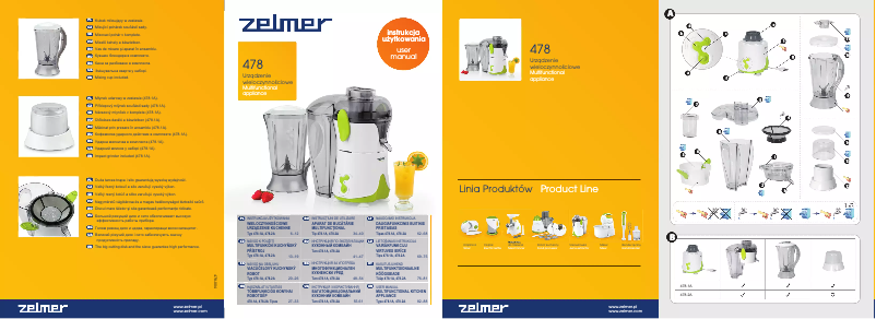 Page n°1 - Manuel utilisateur Zelmer 478