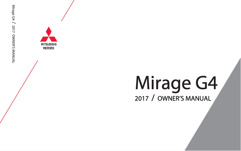 Image de la première page du manuel de l'appareil Mirage G4 (2017)