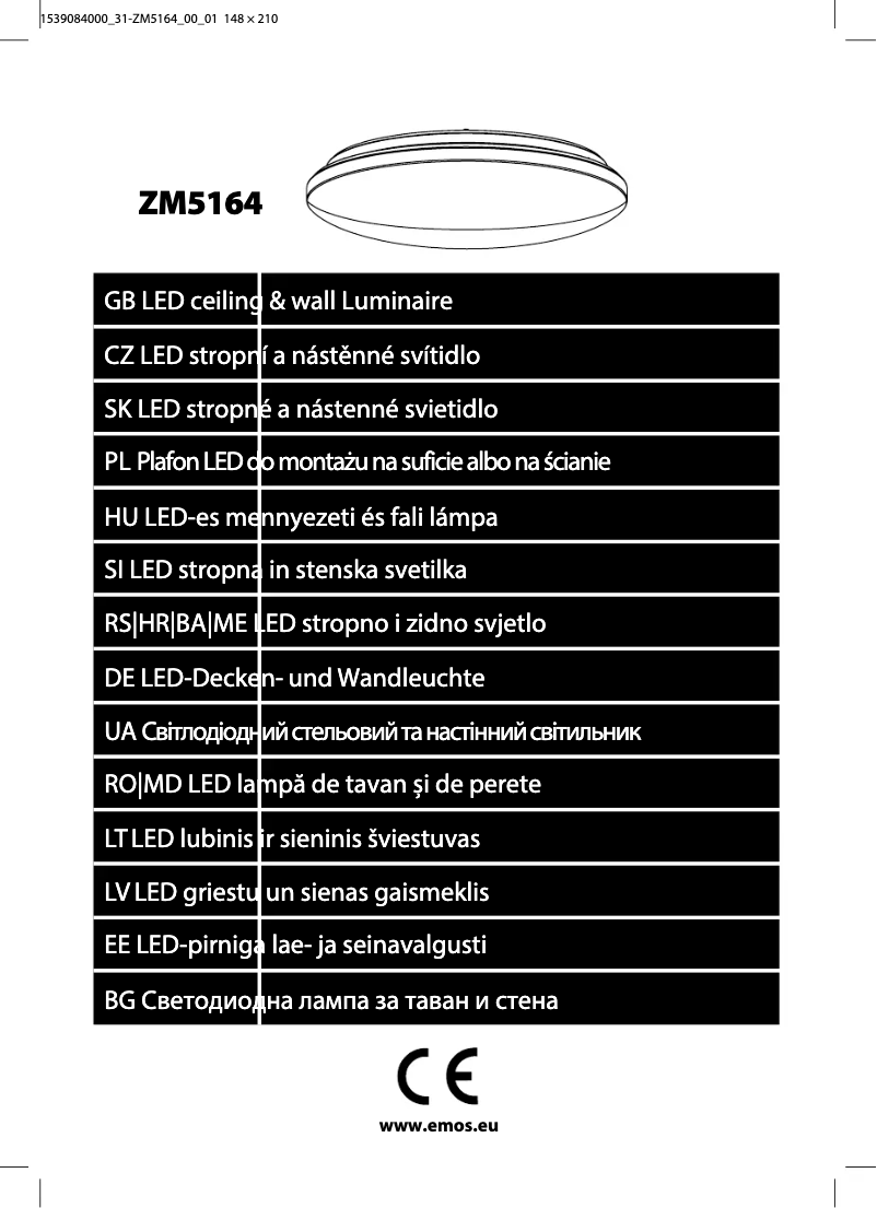 Page n°1 - Manuel utilisateur Emos ZM5164