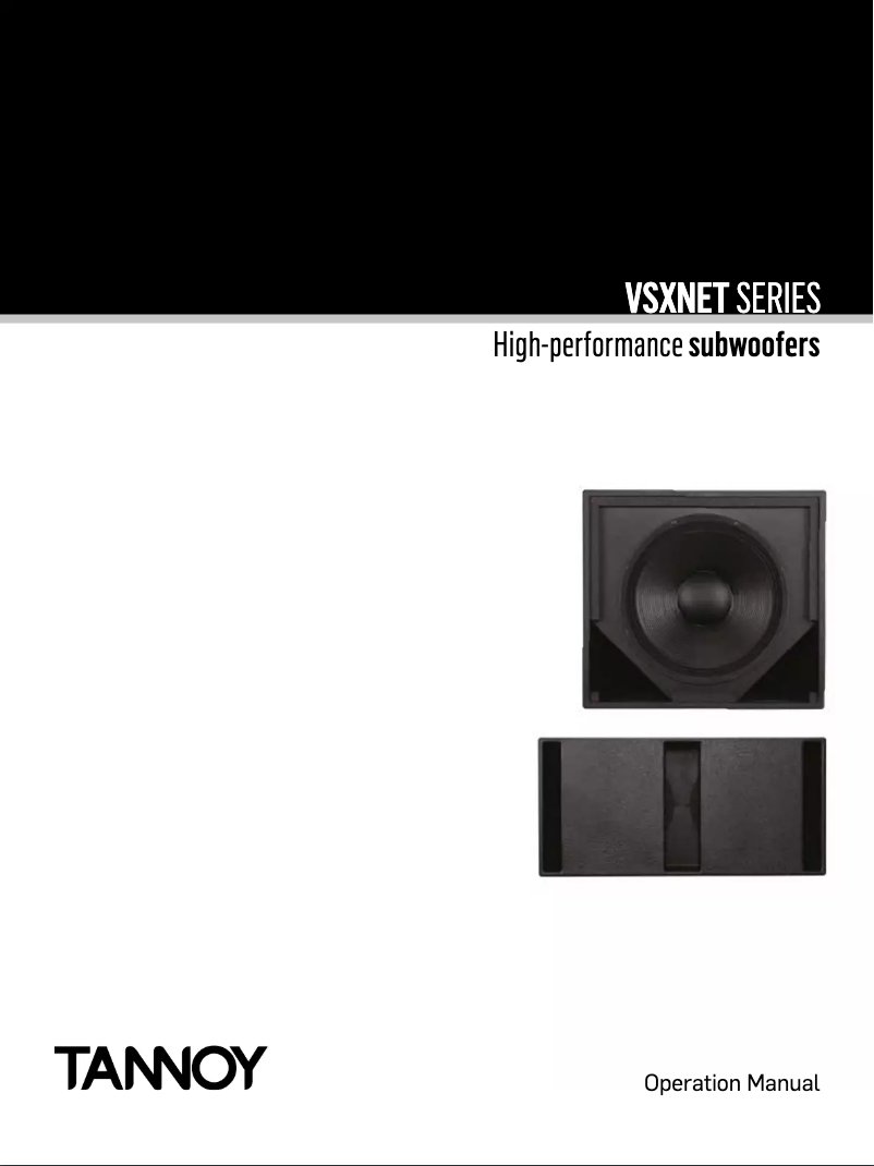 Page 1 de la notice Manuel utilisateur Tannoy VSX 10BP