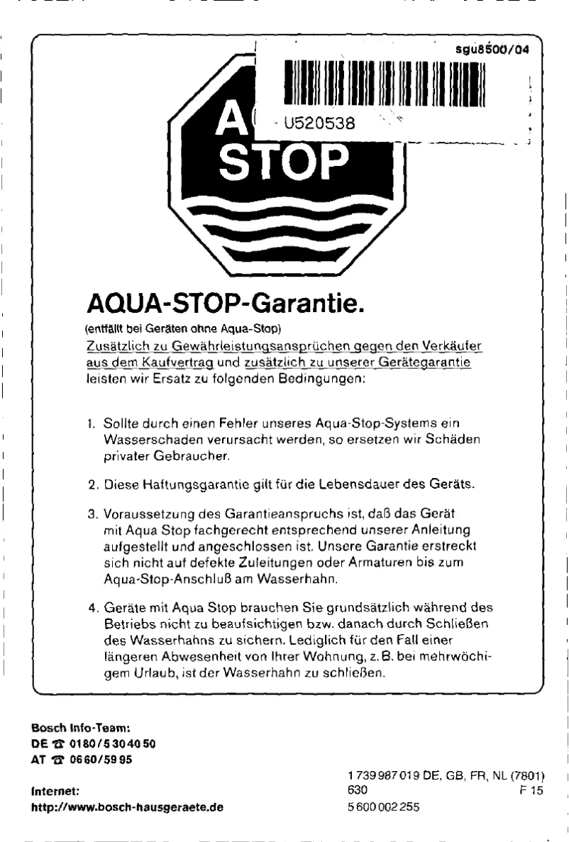 Image de la première page du manuel de l'appareil SGS8502