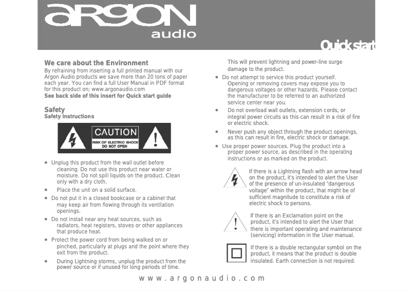 Page n°1 - Manuel utilisateur Argon INet3+