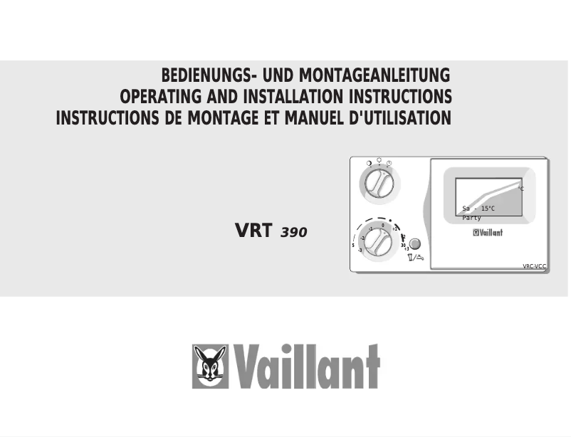 Image de la première page du manuel de l'appareil VRT 390