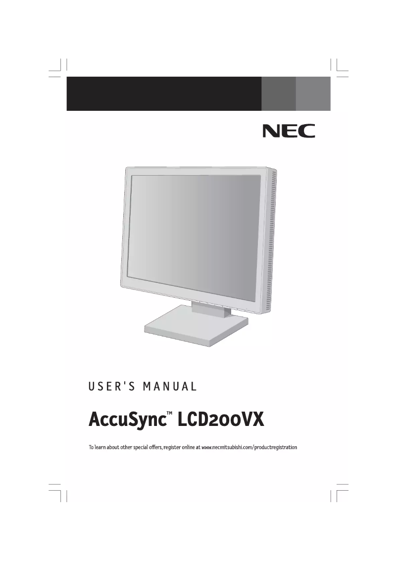 Image de la première page du manuel de l'appareil AccuSync 200VX