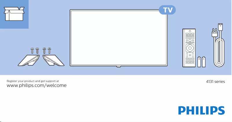 Page 1 de la notice Guide de démarrage rapide Philips 24PFS4022
