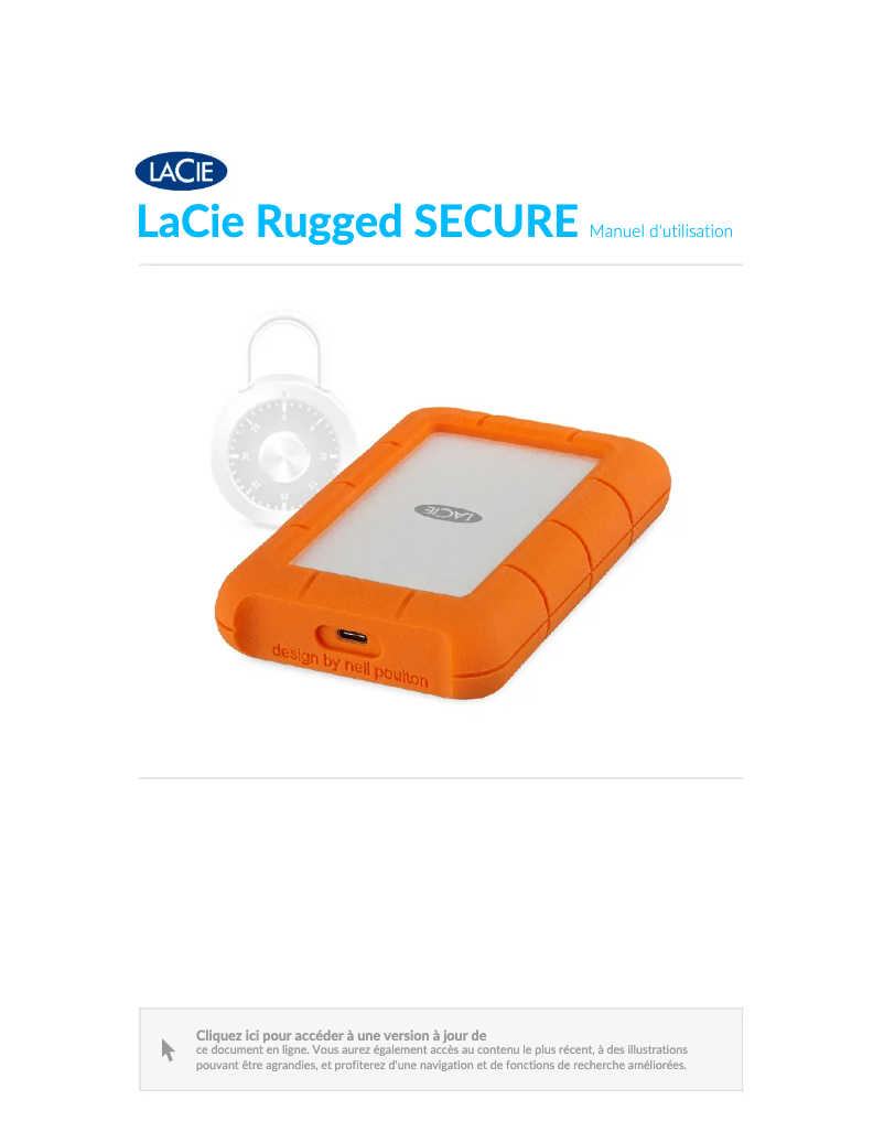 Page n°1 - Manuel utilisateur LaCie Rugged Secure