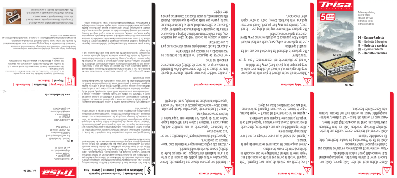 Image de la première page du manuel de l'appareil Kitchenette 7623.70