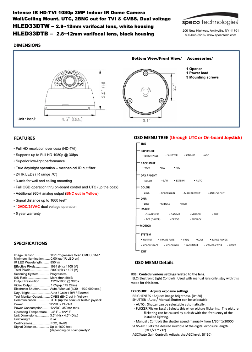 Image de la première page du manuel de l'appareil HLED33DTW