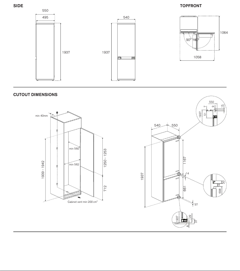 Page n°1 - Instructions / montage Bertazzoni REF604BBNPTC