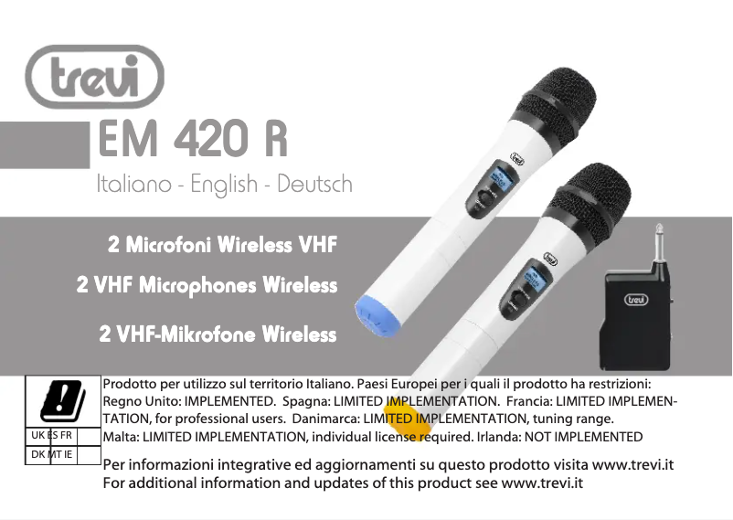 Image de la première page du manuel de l'appareil EM 420 R