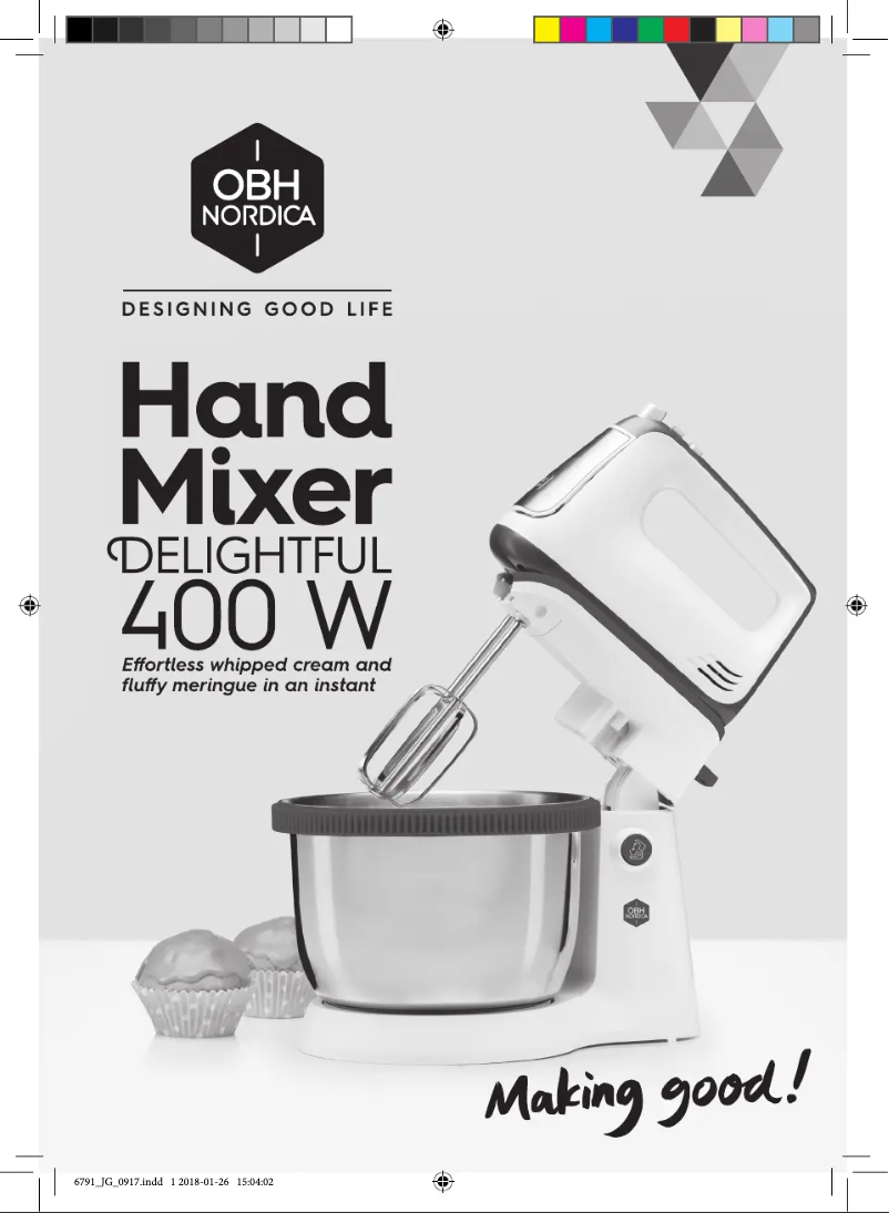 Page 1 de la notice Manuel utilisateur OBH Nordica Delightful 6783