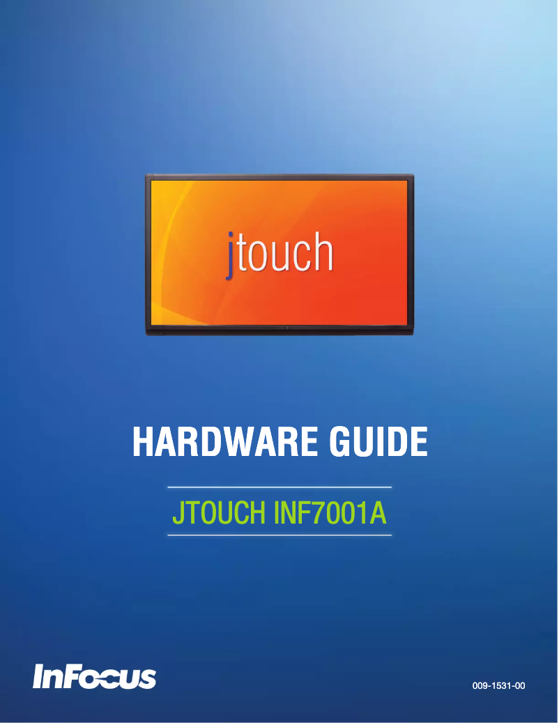 Image de la première page du manuel de l'appareil JTouch INF7001ap