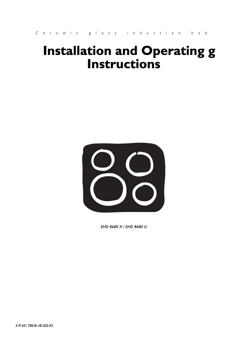 Page 1 de la notice Manuel utilisateur Electrolux EHD 8680 U