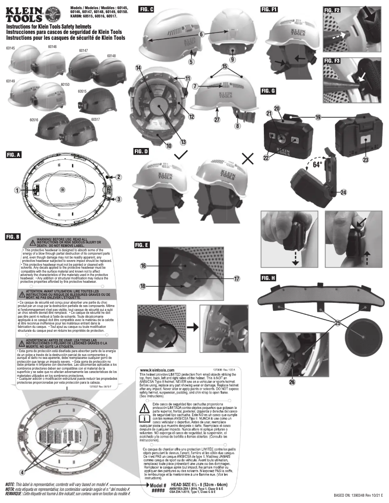 Page n°1 - Manuel utilisateur Klein Tools 60516